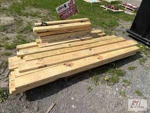 lot 147 image: Pallet of mixed length 2in lumber. Item is lo...