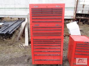 lot 153A image: Set of 4 MAC toolboxes. Top Cabinet Model 810...
