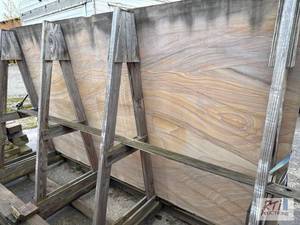 lot 155 image: Sandstone slab, approximately 117 in x 65 in....