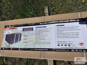 lot 3 image: LandHonor 6ft x 10ft galvanized apex roof met...