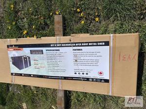 lot 12 image: LandHonor 6ft x 10ft galvanized apex roof met...