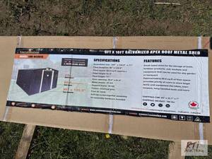 lot 15 image: LandHonor 6ft x 10ft galvanized apex roof met...
