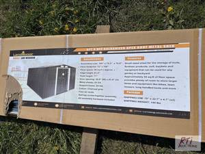 lot 49 image: LandHonor 6ft x 8ft galvanized apex roof meta...