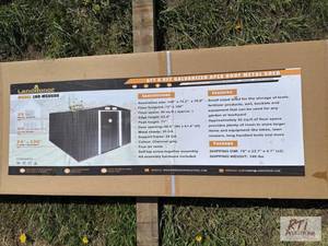 lot 50 image: LandHonor 6ft x 8ft galvanized apex roof meta...