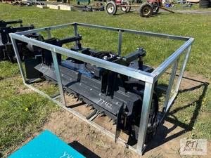 lot 54 image: LandHonor hydraulic power rake for skid loade...