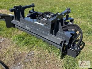 lot 55 image: LandHonor hydraulic power rake for skid loade...