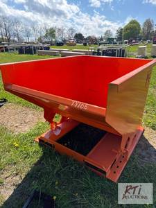 lot 122 image: Self tipping dump hopper with fork pockets, 2...