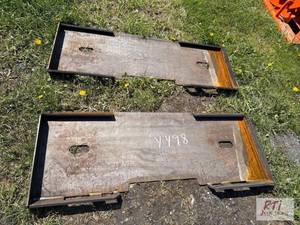 lot 171 image: 2X Closed skid loader mounting plates. MDI I...