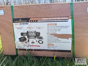 lot 182 image: LandHonor 25000lb electric winch with 91ft ca...