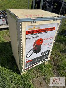 lot 187 image: LandHonor diesel fuel transfer pump with 49ft...