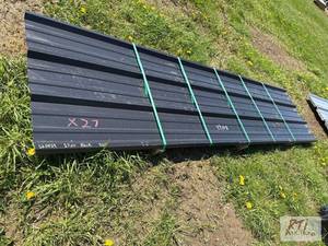 lot 197 image: 27X 3ft x 12ft roofing  siding black metal p...