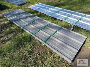 lot 198 image: 50X 3ft x 12ft gray roofing  siding metal pa...