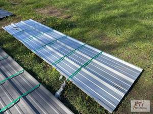 lot 199 image: 50X 3ft x 12ft silver roofing  siding metal ...