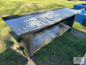 lot 200 image: 90in light duty painted steel work table. MD...