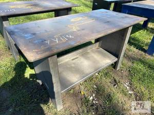 lot 211 image: Heavy duty welding table, 57.5 x 29. MDI Ite...