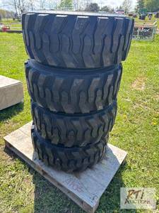 lot 223 image: 4X Forerunner 12-16.5 skid loader tires on Ca...