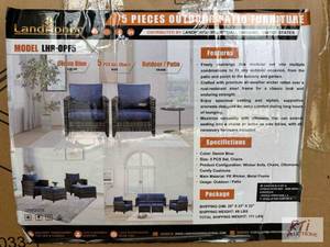 lot 228 image: Landhonor 5 piece outdoor furniture set inclu...