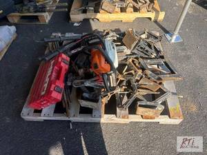 lot 2 image: Pallet of Jacks cable cutters, chainsaw, and...