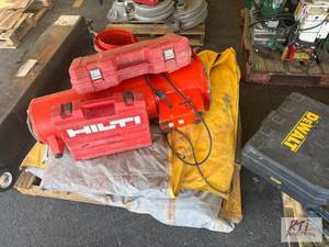 lot 13 image: Pallet with miscellaneous Dewalt and Hilti ha...