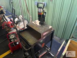 lot 58 image: Hydraulic punch And steel cart....