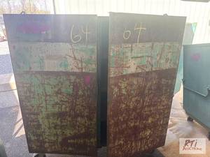 lot 64 image: 5 x 5 steel rolling cabinet job�box....