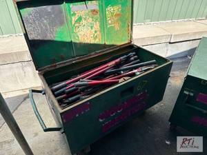 lot 67 image: 2 x 4 steel storage job�box on wheels filled...
