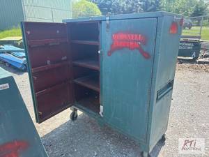 lot 75 image: Steel storage job cabinet on wheels.&nbsp...