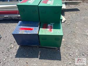 lot 76 image: 6 steel storage job boxes....
