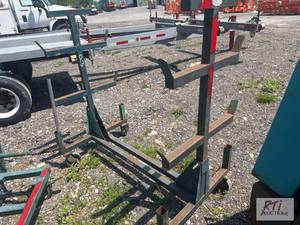 lot 93 image: Steel storage rack on wheels....