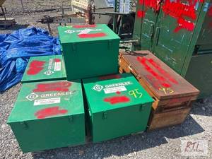 lot 95 image: 6, steel storage job boxes....