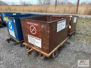 lot 13 image: (4) steel rolling dumpsters...