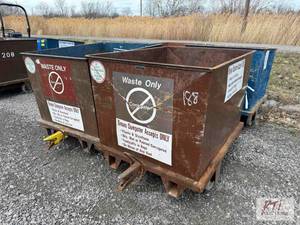 lot 14 image: (4) steel rolling dumpsters...