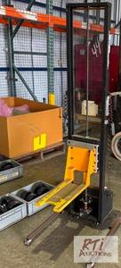 lot 18 image: 2000lb lift stacker with adjustable forks...