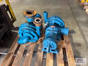 lot 76 image: (2)Industrial centrifugal pumps. 1 is locked ...