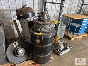 lot 79 image: (2) Industrial drum vacuum cleaners...