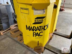 lot 82 image: 550lb drum of ESAB Spoolarc 86 MIG welding wi...