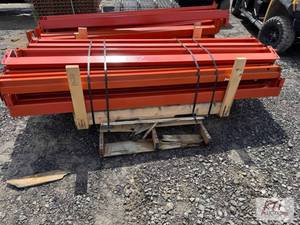 lot 137 image: 27X pieces of 8ft pallet racking with shelvin...