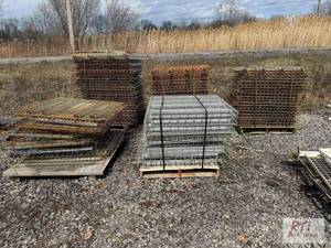 lot 141 image: Large lot ofWire racking for pallet racks...