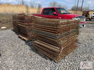 lot 142 image: Large lot of wire shelving for pallet racks...
