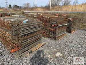 lot 150 image: Large lot of wire shelving for pallet racking...