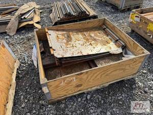 lot 157 image: Lot of steel square tubing and sheets of stee...