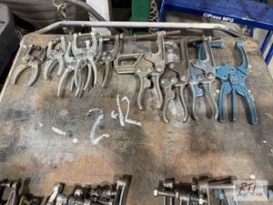 lot 179 image: Lot of welding clamps...