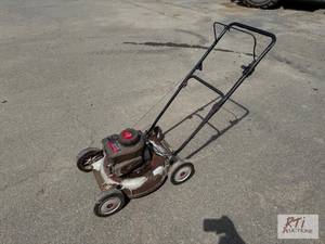 lot 90 image: White push mower, not running....