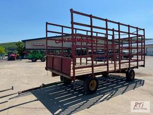 lot 127 image: Bale wagon with metal sides...