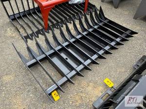 lot 159 image: 6-foot root rake for skid loader...
