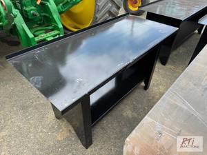lot 165 image: Light duty painted steel table, 59-...