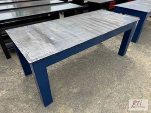 lot 166 image: Heavy duty welding table, 82-inches...