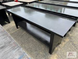 lot 167 image: Light duty painted steel table, 90-...