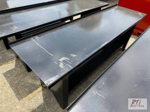 lot 173 image: Light duty painted steel table, 90-...