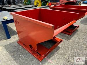 lot 176 image: Self tipping dump hopper with fork ...